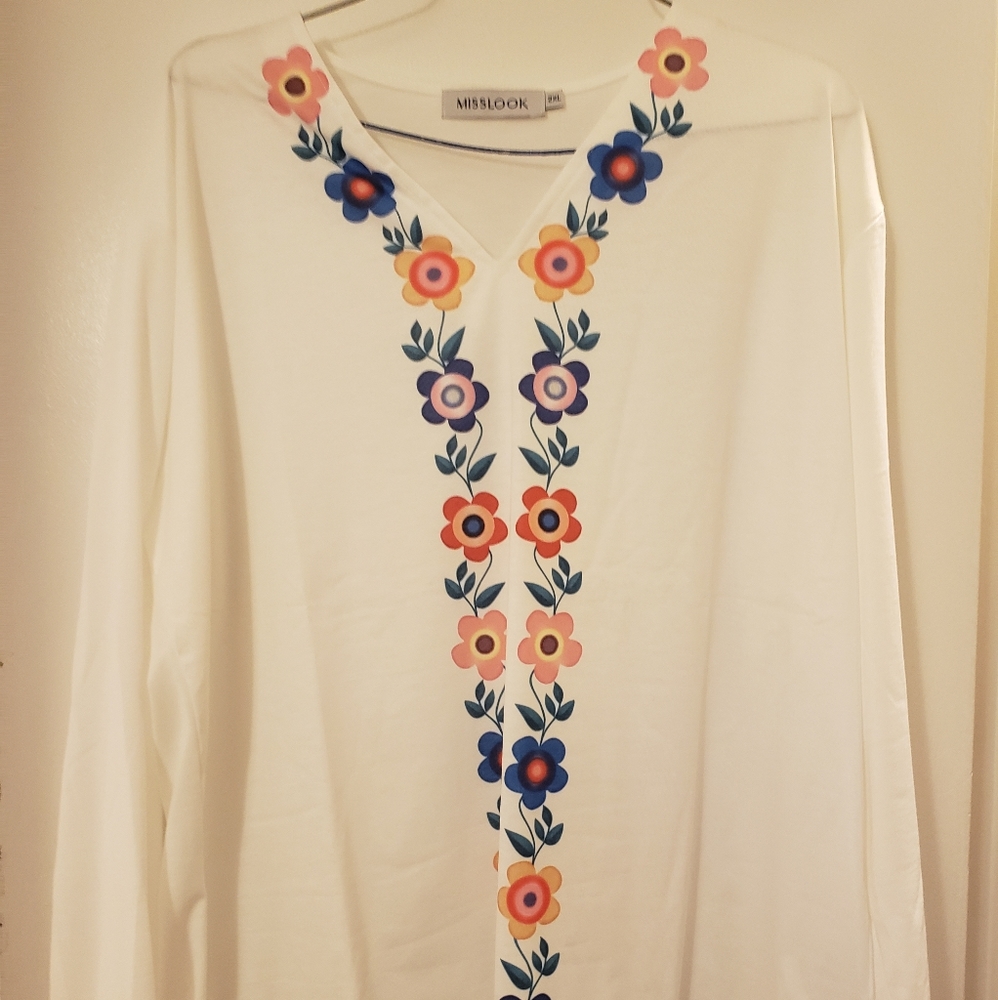 Flowered dress top